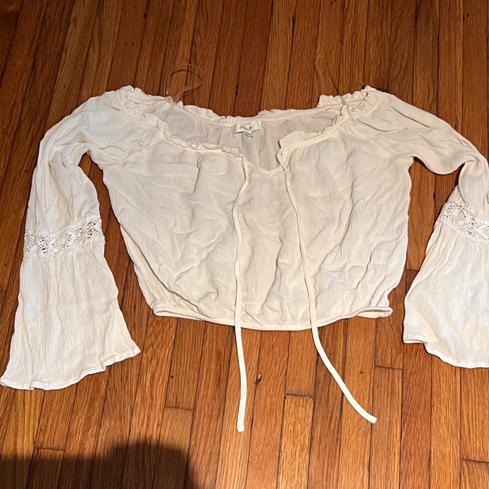 White blouse cropped